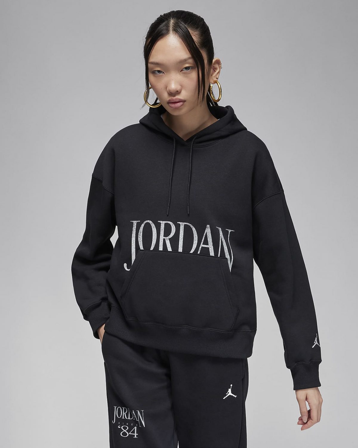 Женская толстовка nike Jordan Brooklyn Fleece черная фото