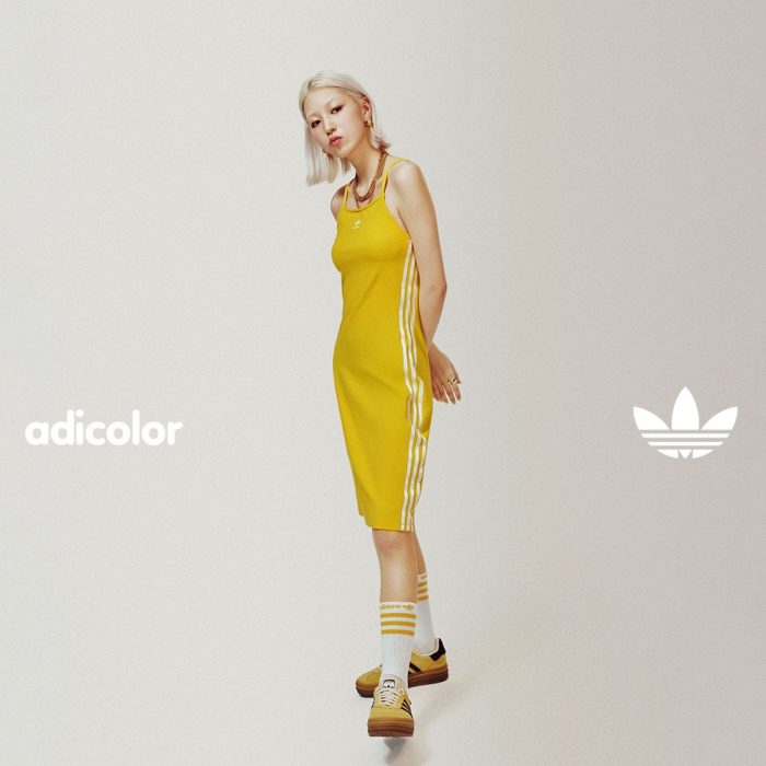 Женское платье  adidas ADICOLOR 3-STRIPES MINI DRESS