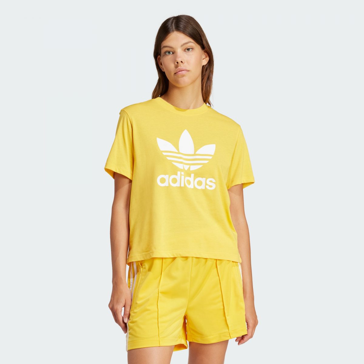 Женская футболка adidas ADICOLOR TREFOIL BOXY T-SHIRT IN8438 фото