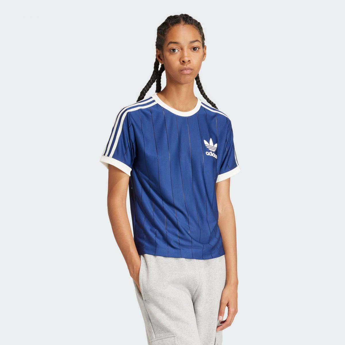 Женская футболка adidas 3-STRIPES T-SHIRT синяя фото