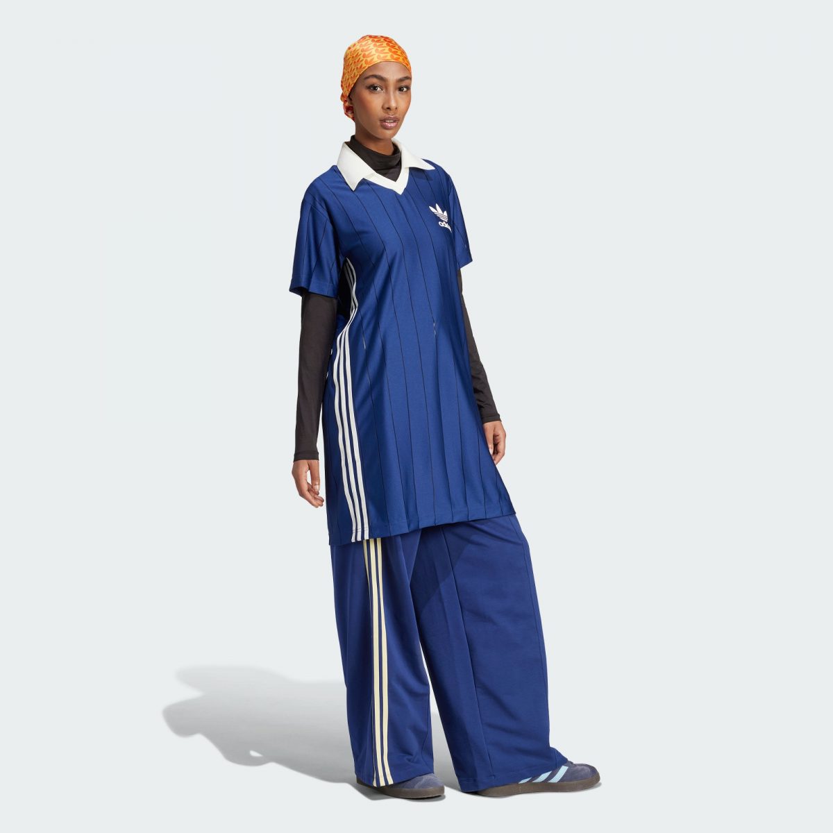 Женское платье adidas KNIT COLLAR SHORT SLEEVE DRESS