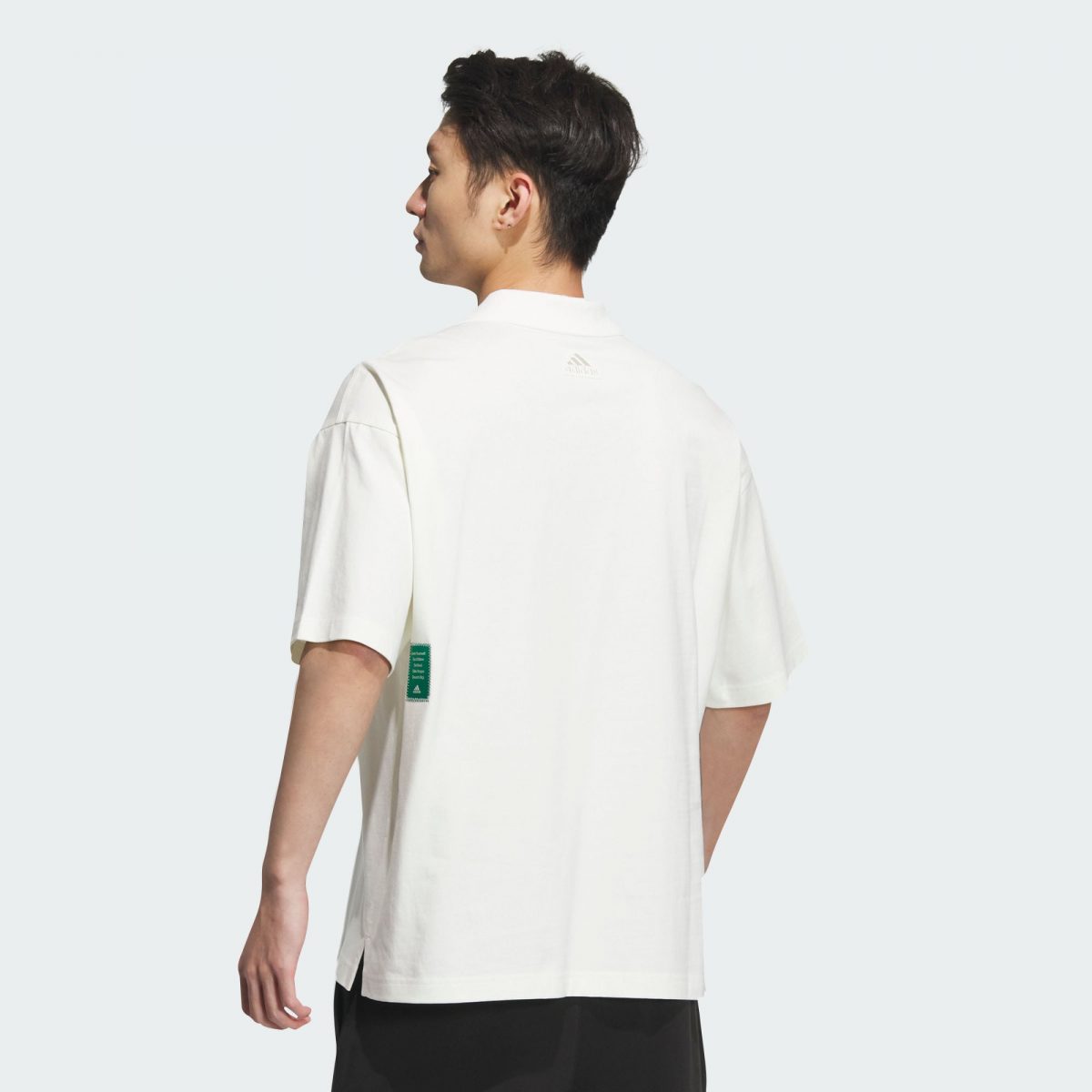 Мужская футболка adidas RELAXED POLO SHIRT белая фотография