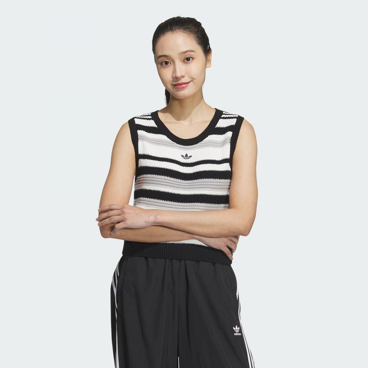 Женская майка adidas KNIT STRIPED TANK TOP JI7051 фото