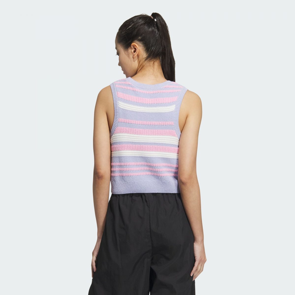 Женская майка adidas KNIT STRIPED TANK TOP JI7053 фотография