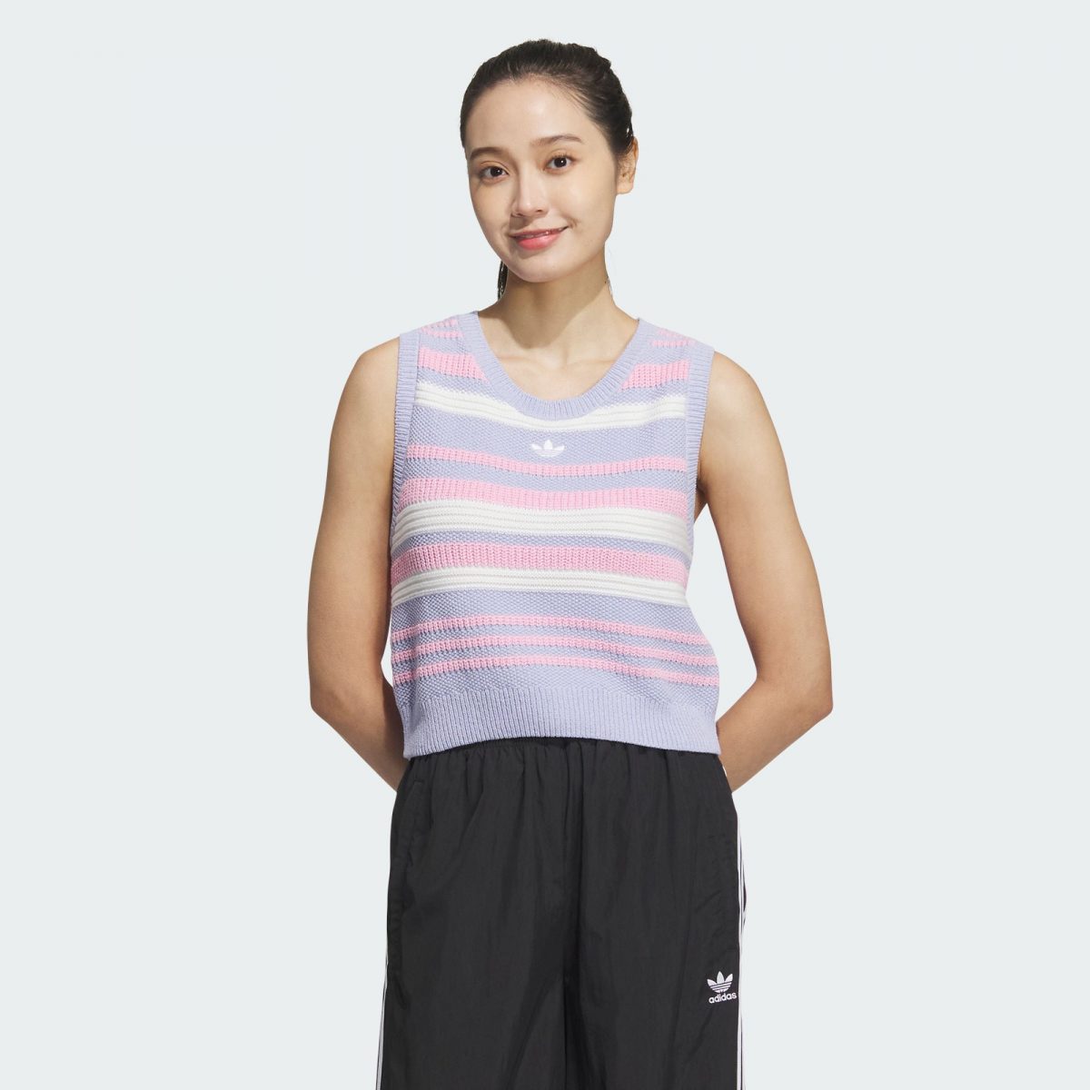 Женская майка adidas KNIT STRIPED TANK TOP JI7053 фото