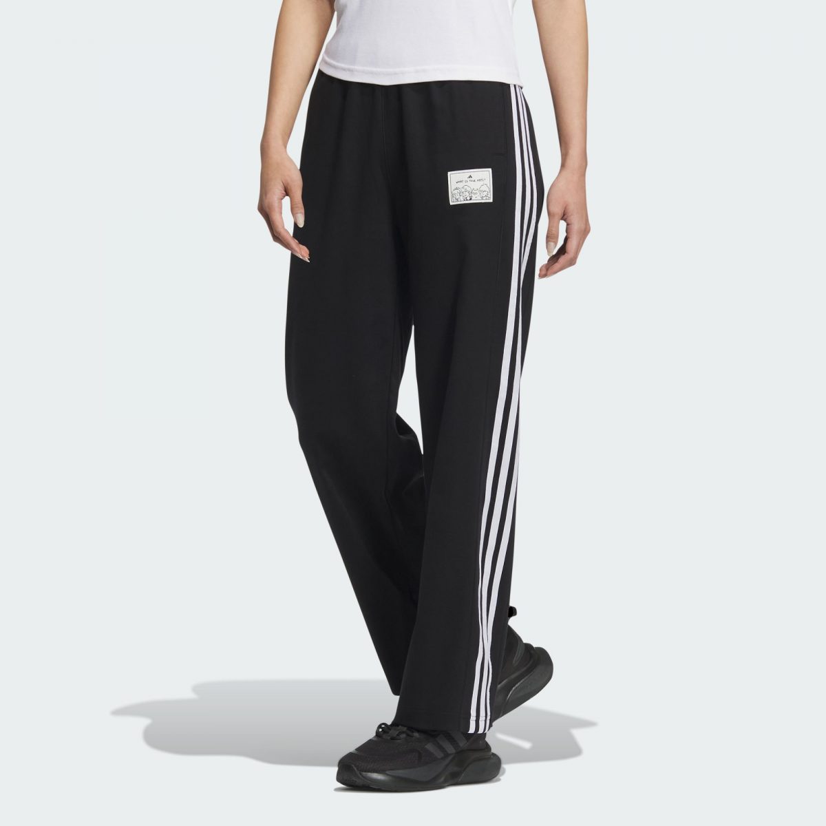 Женские брюки adidas GRAPHIC KNIT JOGGERS MBTI черно-белые фото