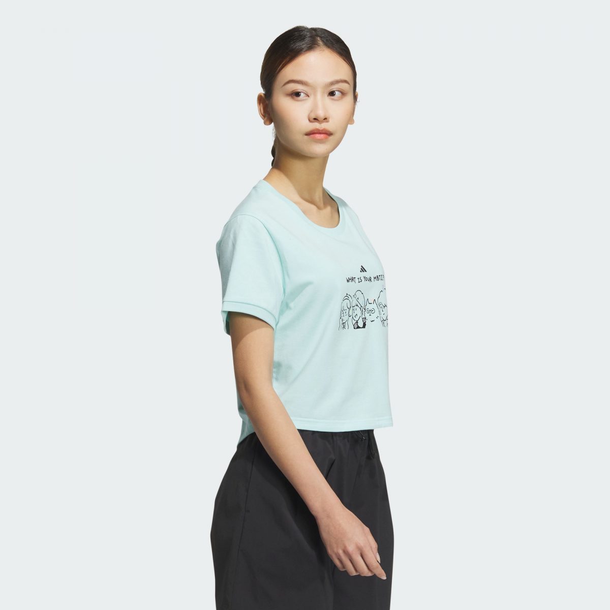 Женская футболка adidas GRAPHIC CROP T-SHIRT MBTI