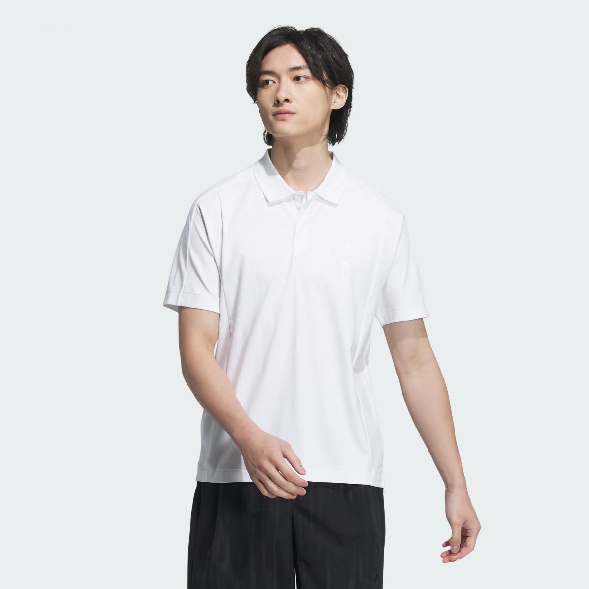 Мужская футболка adidas WUJI MUSTHAVE POLO SHIRT белая фото