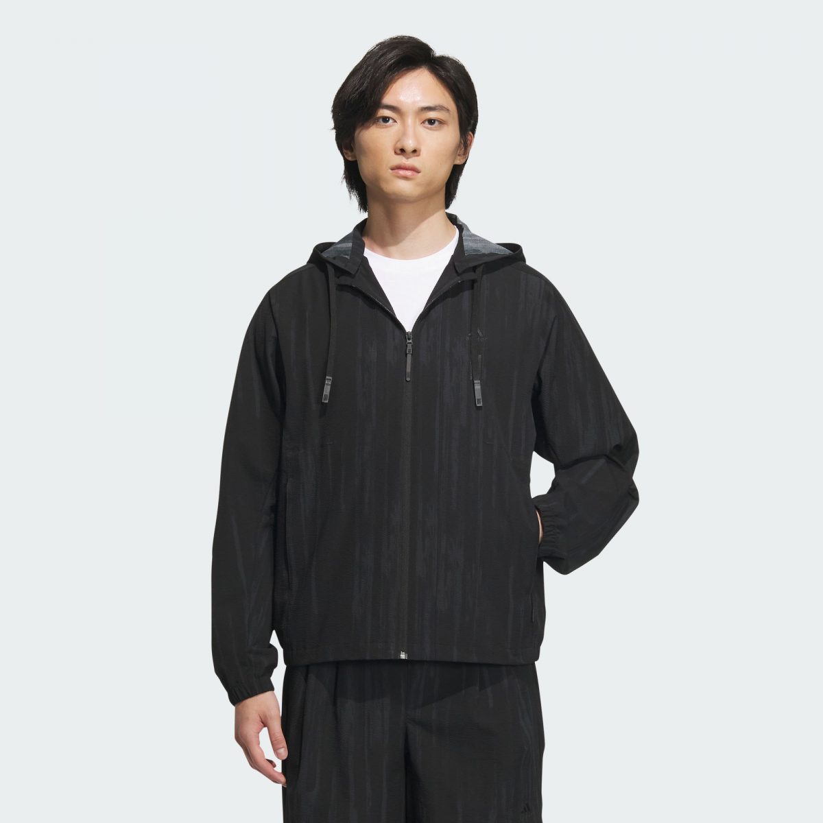 Мужская куртка adidas WUJI SEERSUCKER WOVEN JACKET черная фото