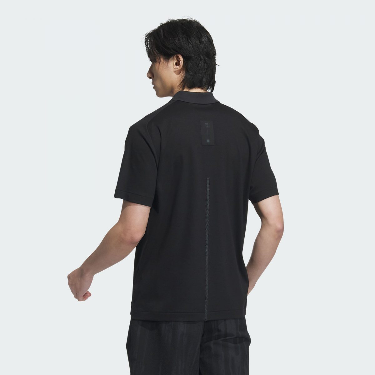 Мужская футболка adidas WUJI MUSTHAVE POLO SHIRT черная фотография