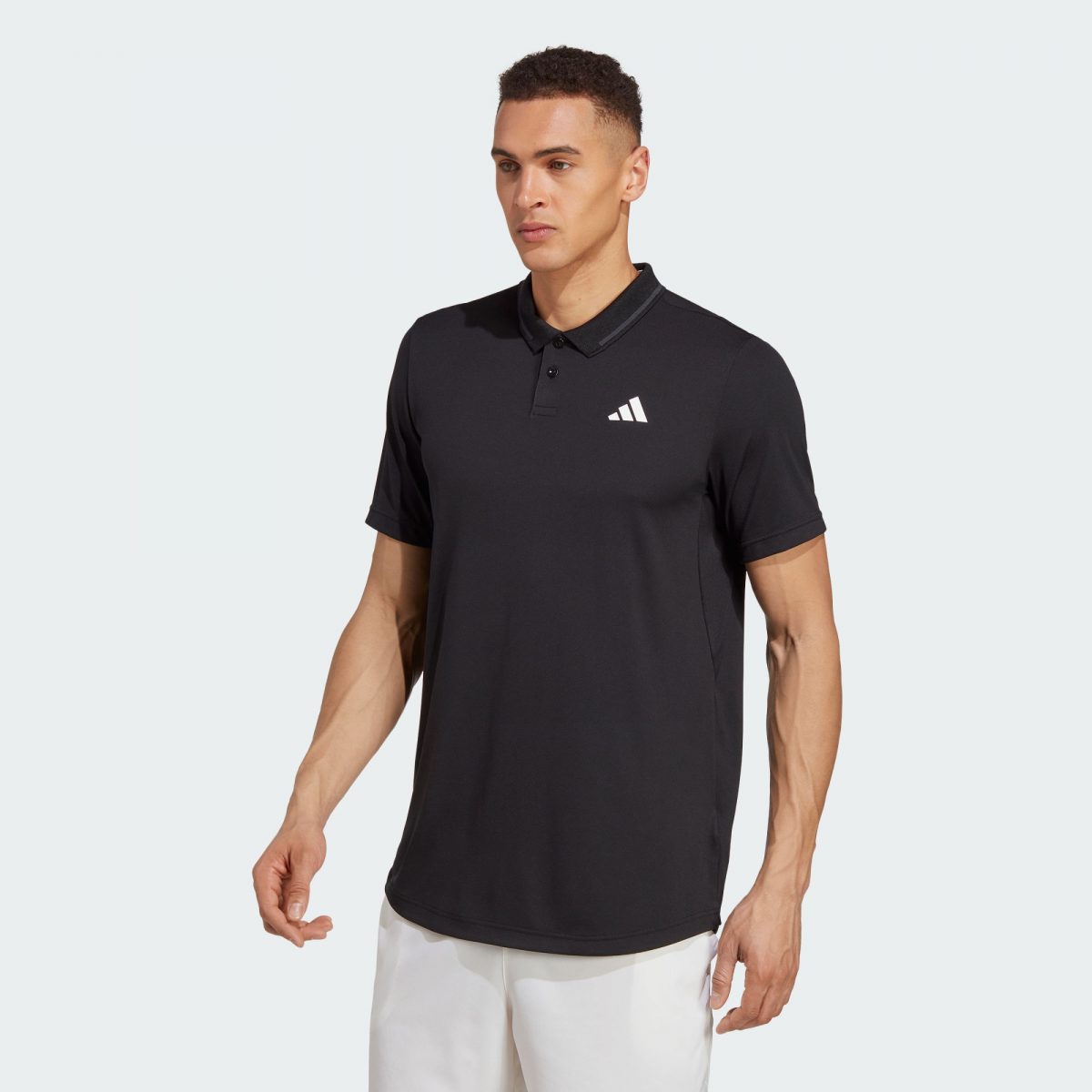 Мужская футболка adidas CLUB TENNIS PIQUÉ POLO SHIRT черная фото