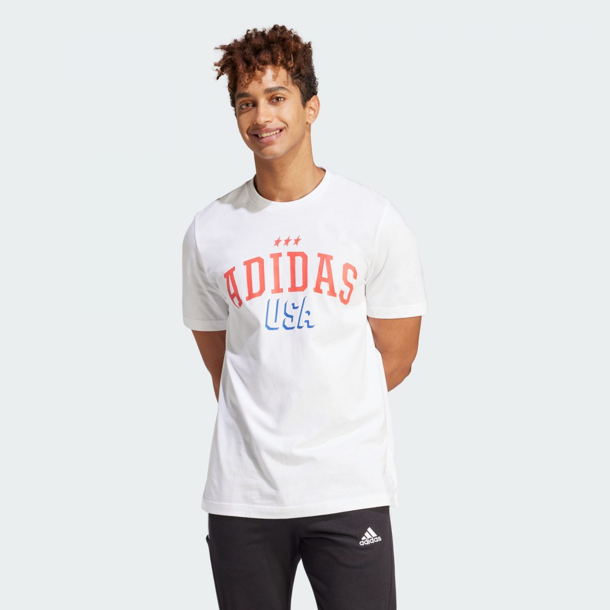 Мужская футболка adidas AMERICANA GRAPHIC T-SHIRT белая фото