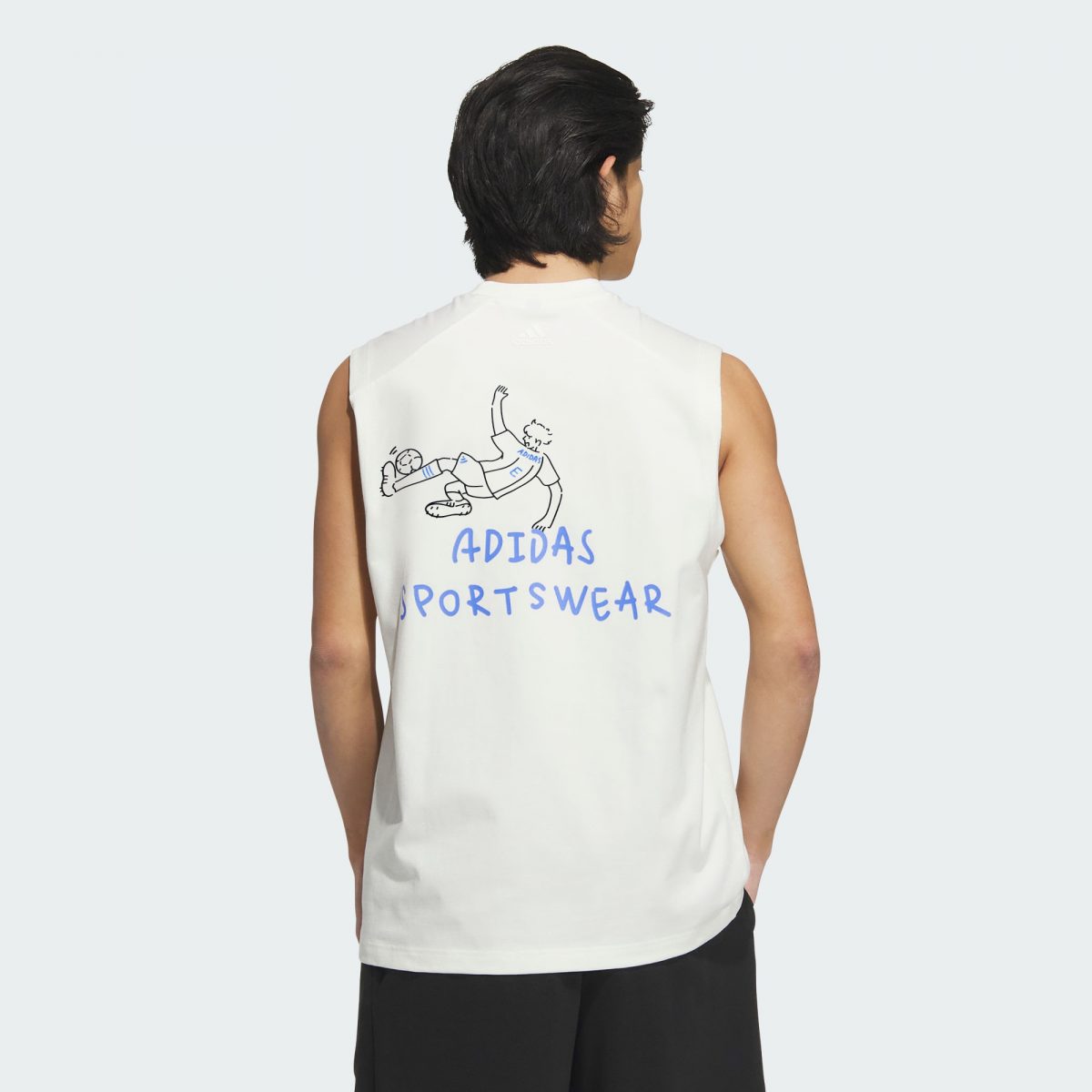 Мужская майка adidas GRAPHIC TANK TOP MBTI белая фотография