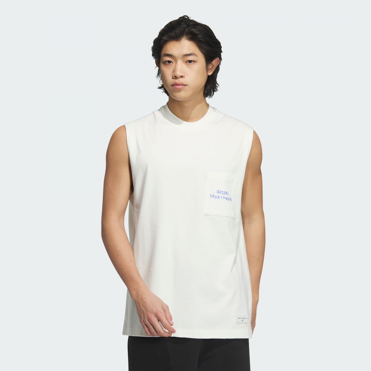 Мужская майка adidas GRAPHIC TANK TOP MBTI белая фото