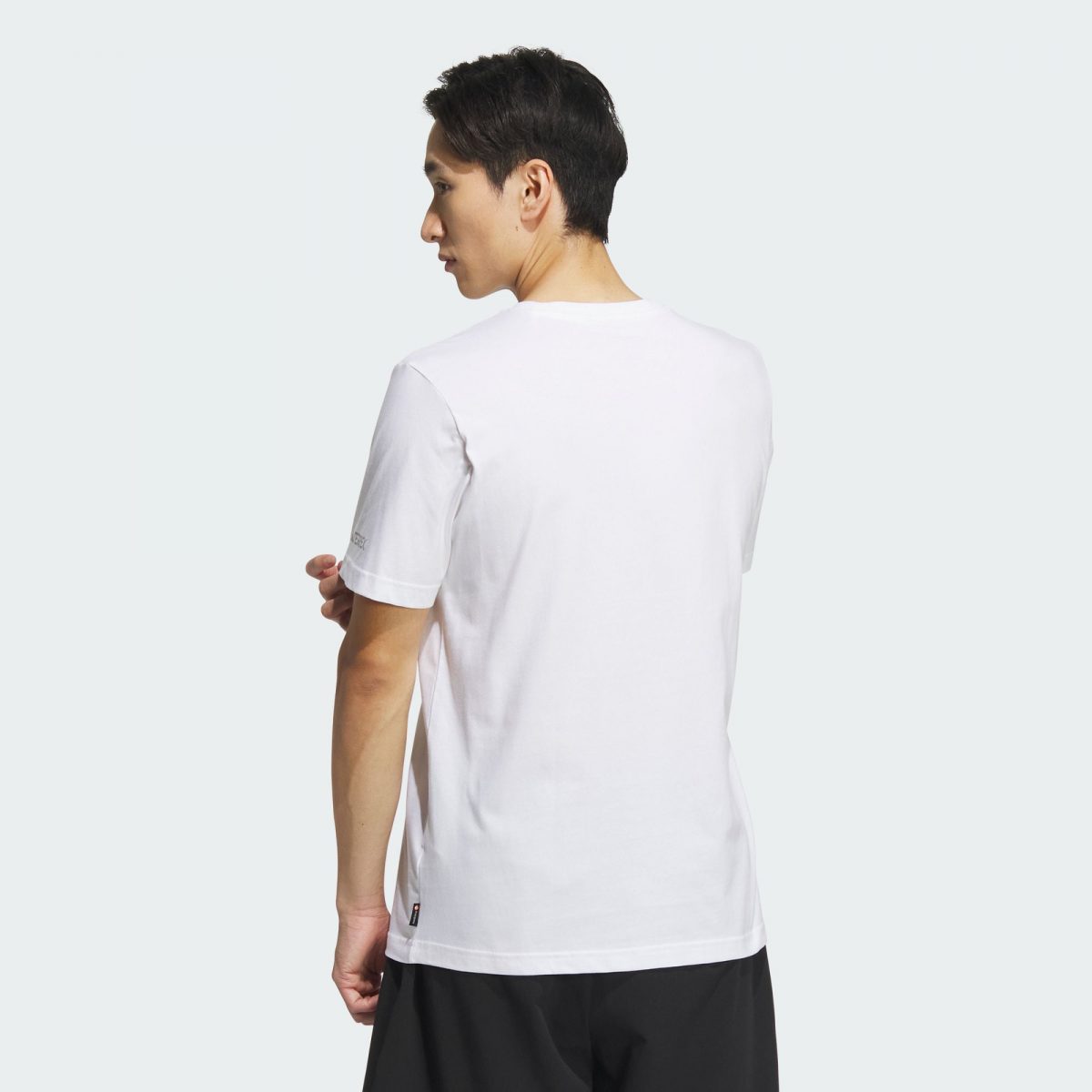 Мужская футболка adidas GRAPHIC POLYGIENE T-SHIRT 180 GSM белая фотография