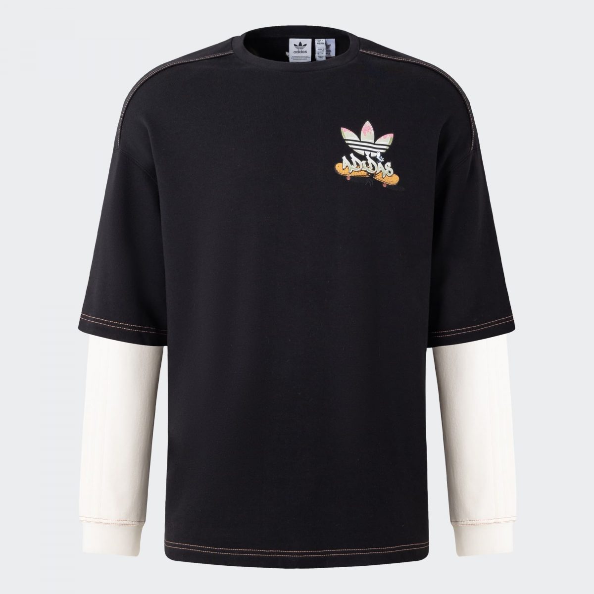 Свитшот adidas CITY SKATE FAUX TWO-IN-ONE CREW TOP IY5383 фото