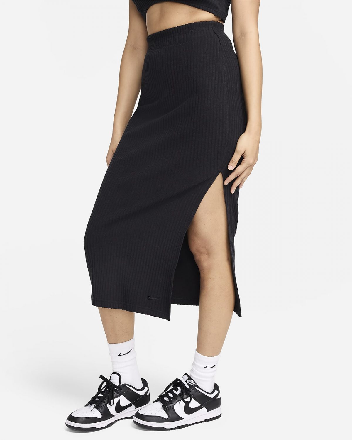 Женская юбка Nike Sportswear Chill Knit черная фото