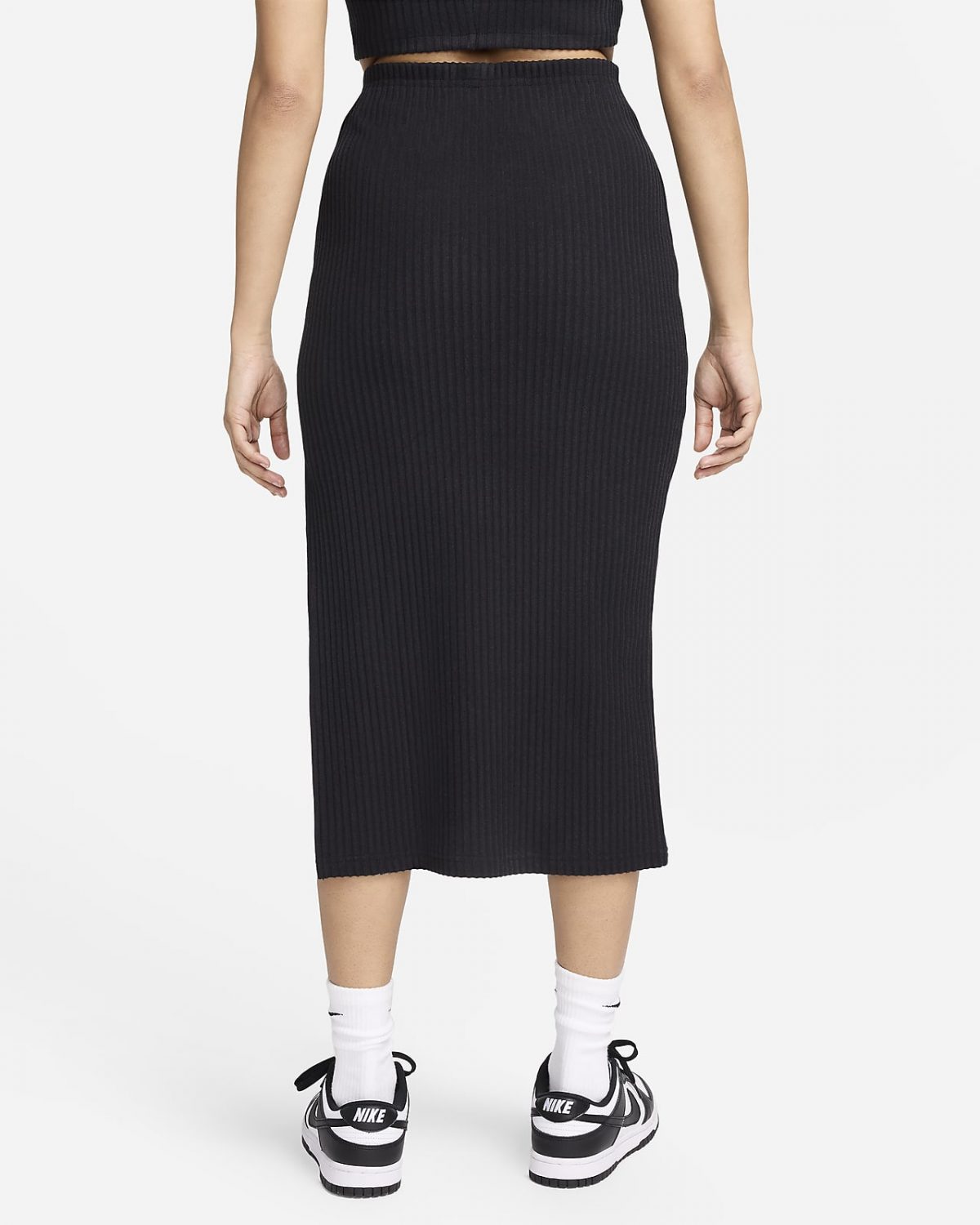 Женская юбка Nike Sportswear Chill Knit черная фотография