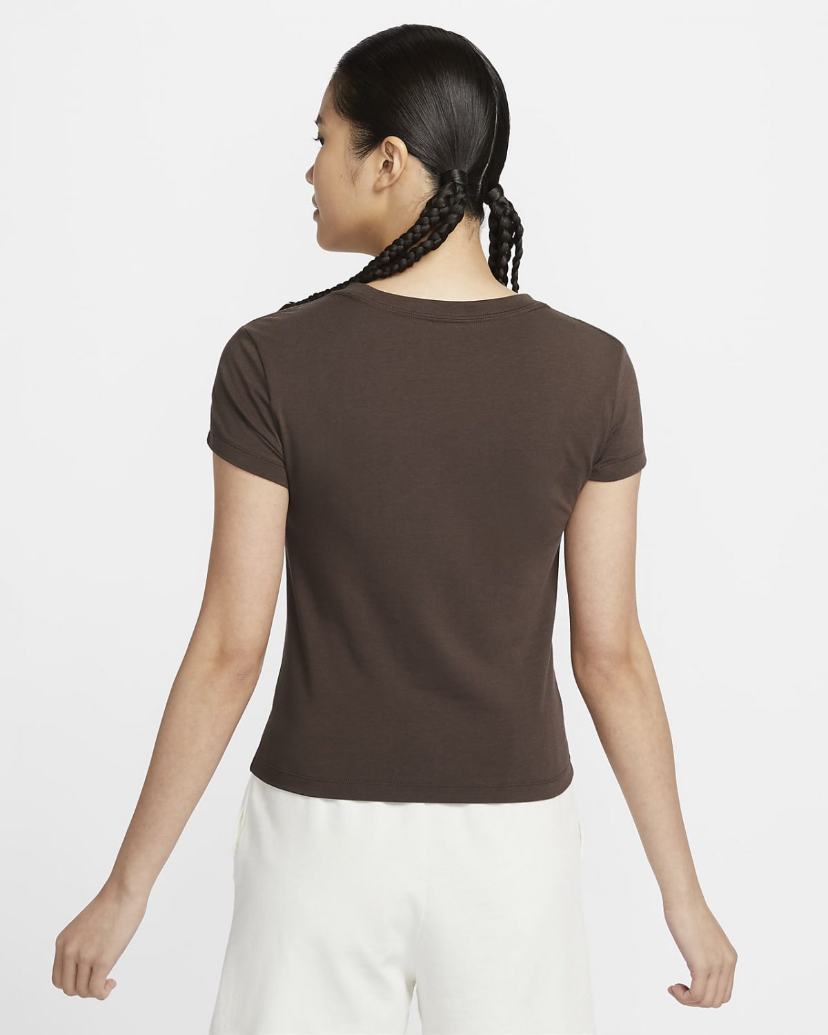 Женская футболка Nike Sportswear Chill Knit коричневая фотография