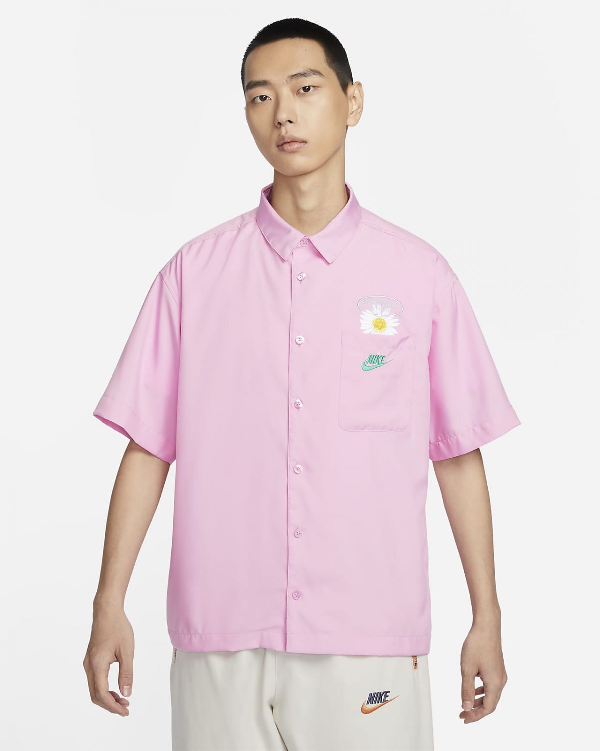 Мужская рубашка Nike Sportswear розовая фото