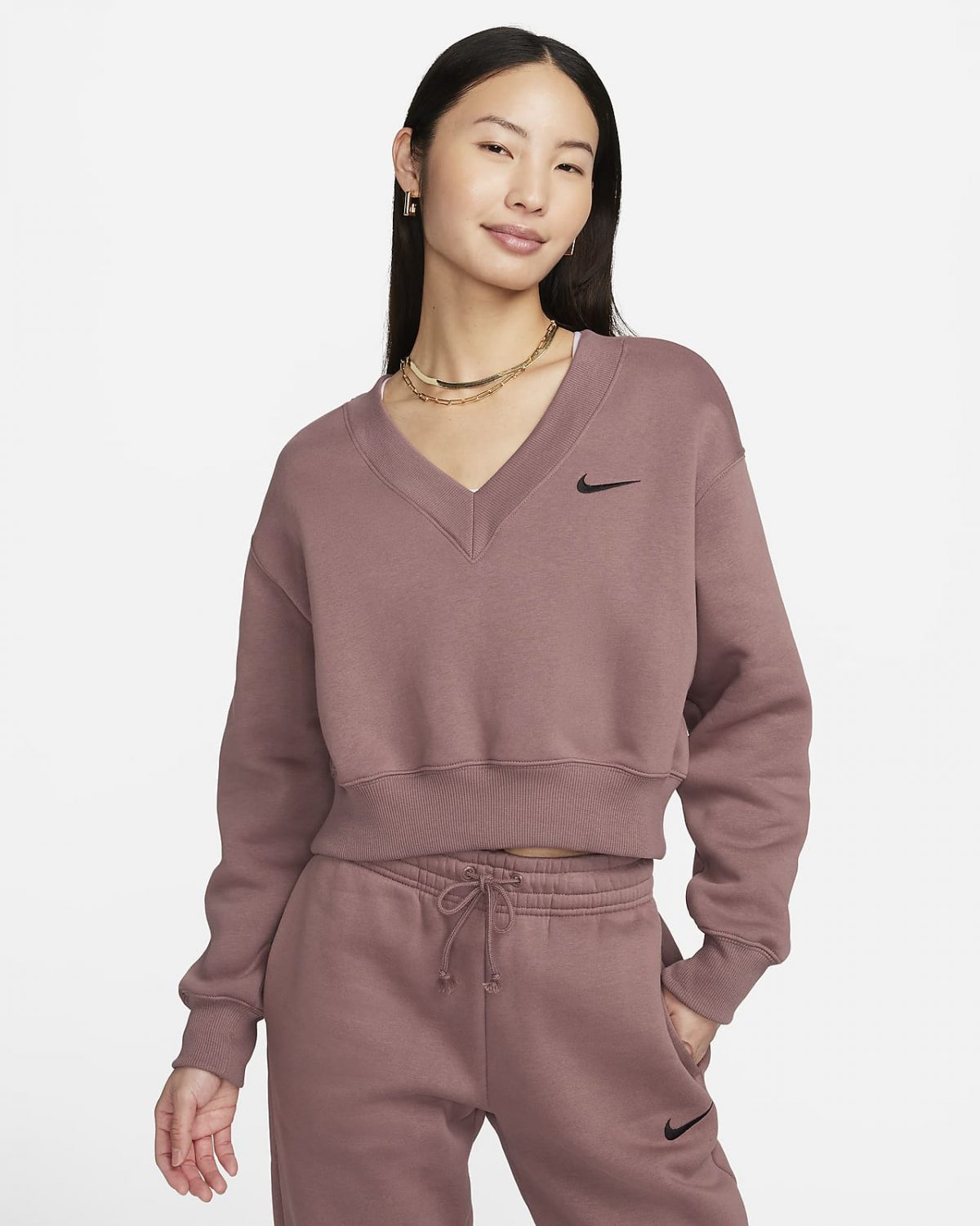 Женский топ Nike Sportswear Phoenix Fleece черный фото