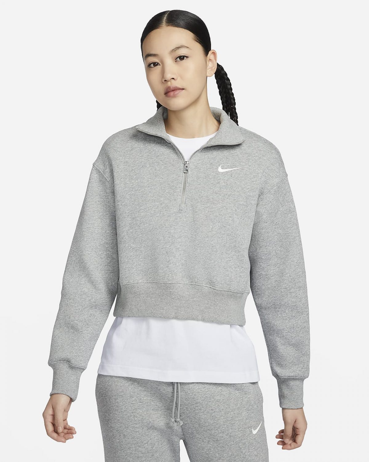 Женский свитшот Nike Sportswear Phoenix Fleece серый фото