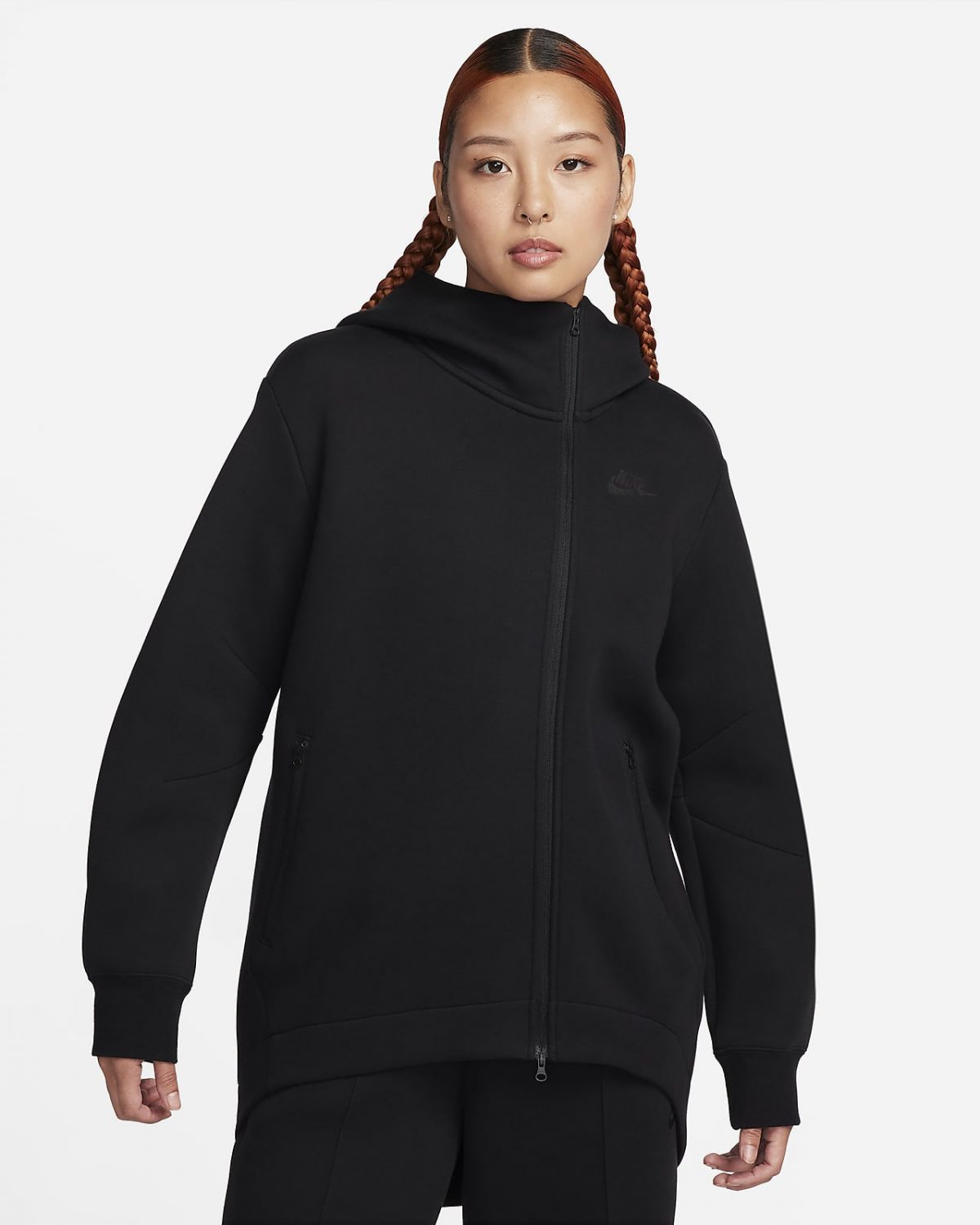 Женская толстовка Nike Sportswear Tech Fleece черная фото