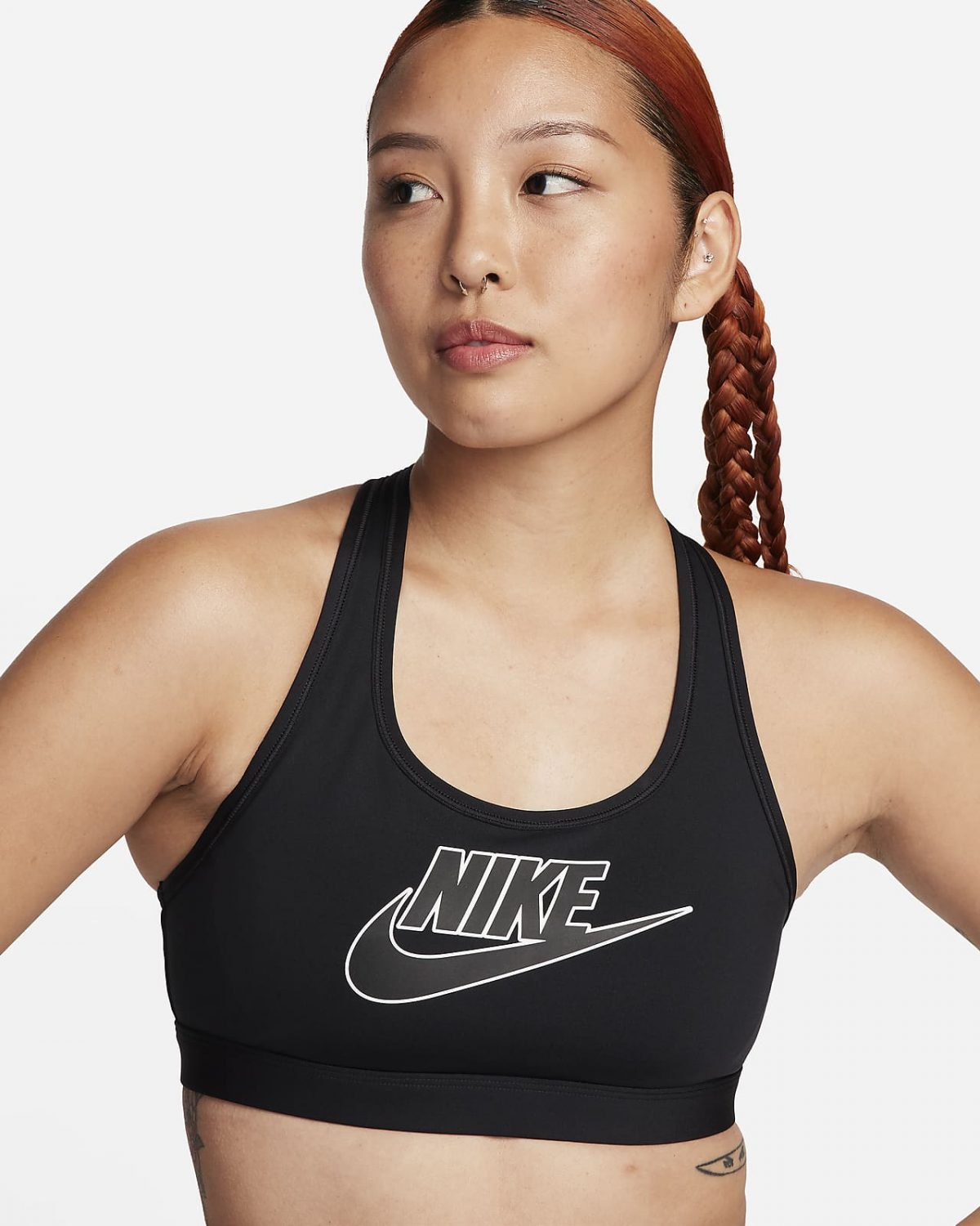 Женское боди Nike Swoosh черное фото
