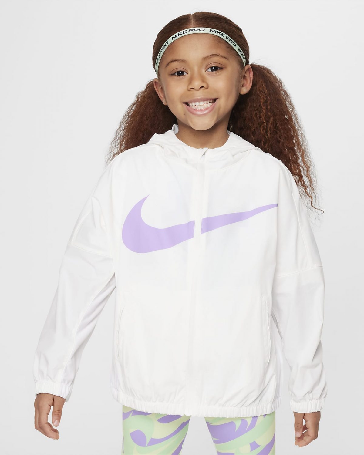 Детская куртка Nike Swoosh Windbreaker белая фото