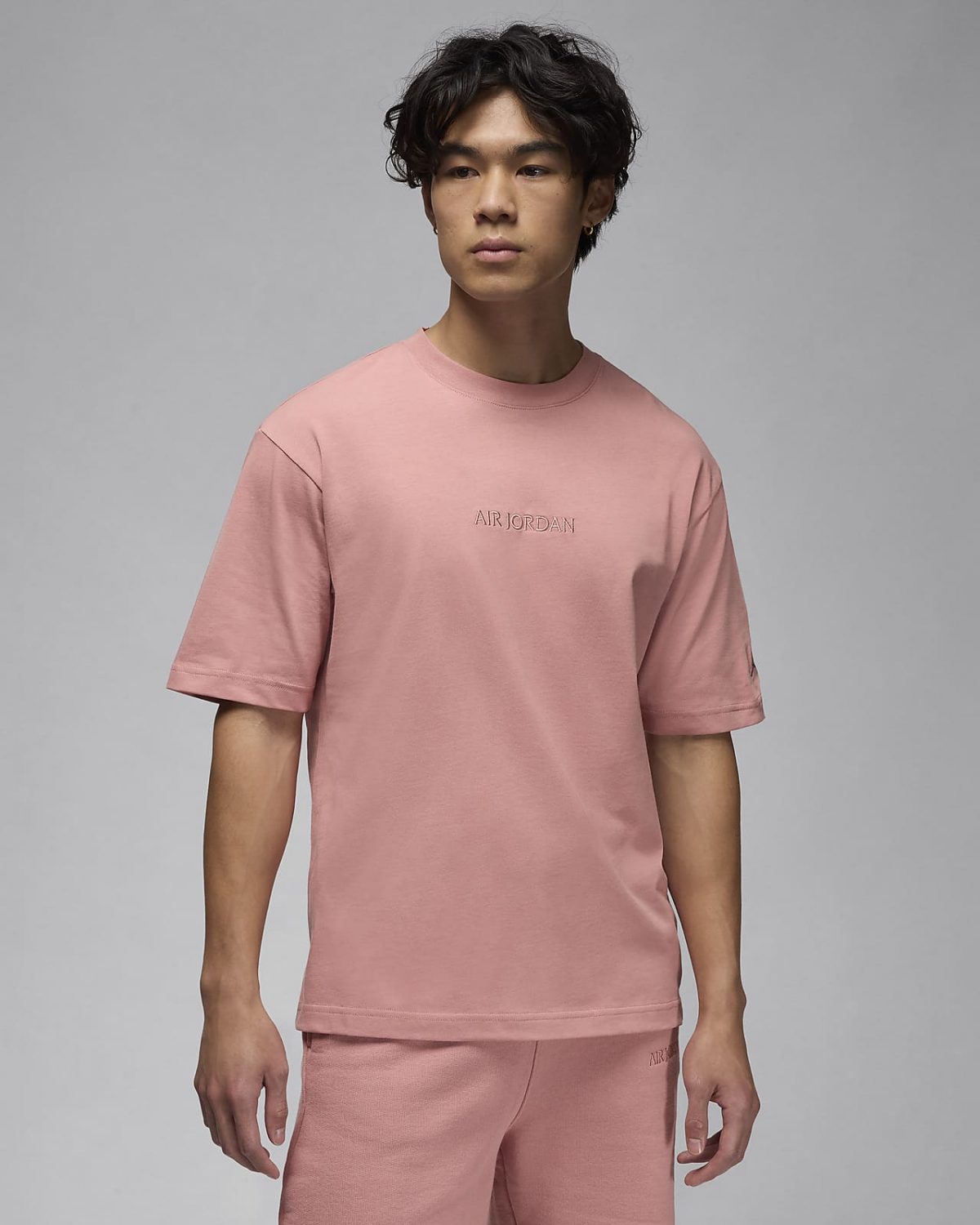 Мужская футболка nike Air Jordan Wordmark розовая фото