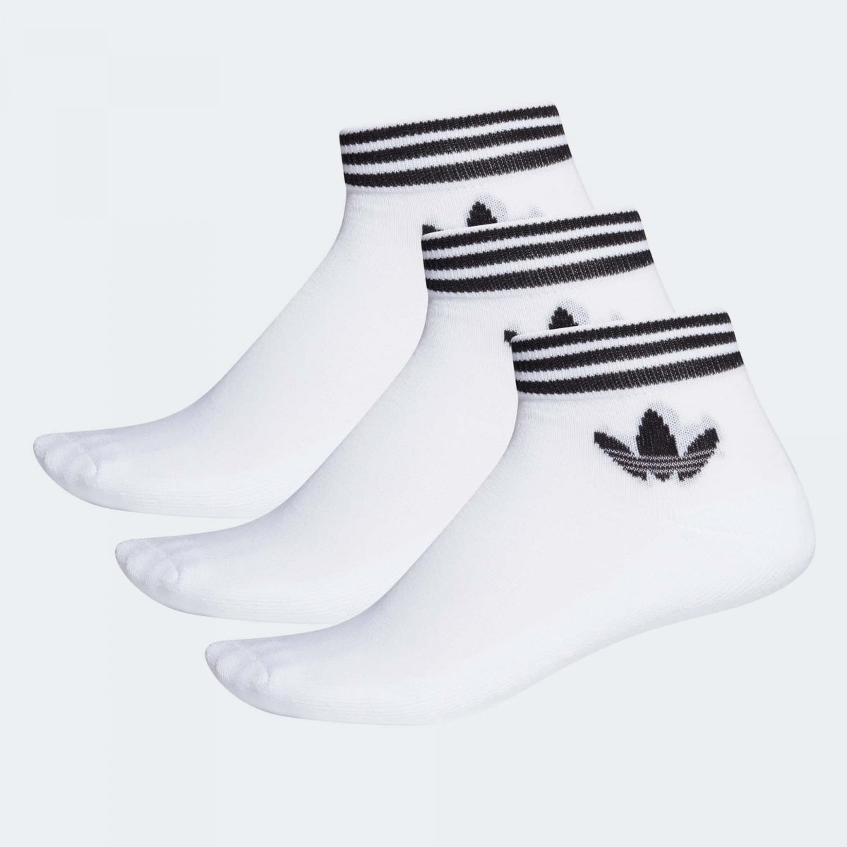 Носки  adidas TREFOIL ANKLE SOCKS черно-белые фото