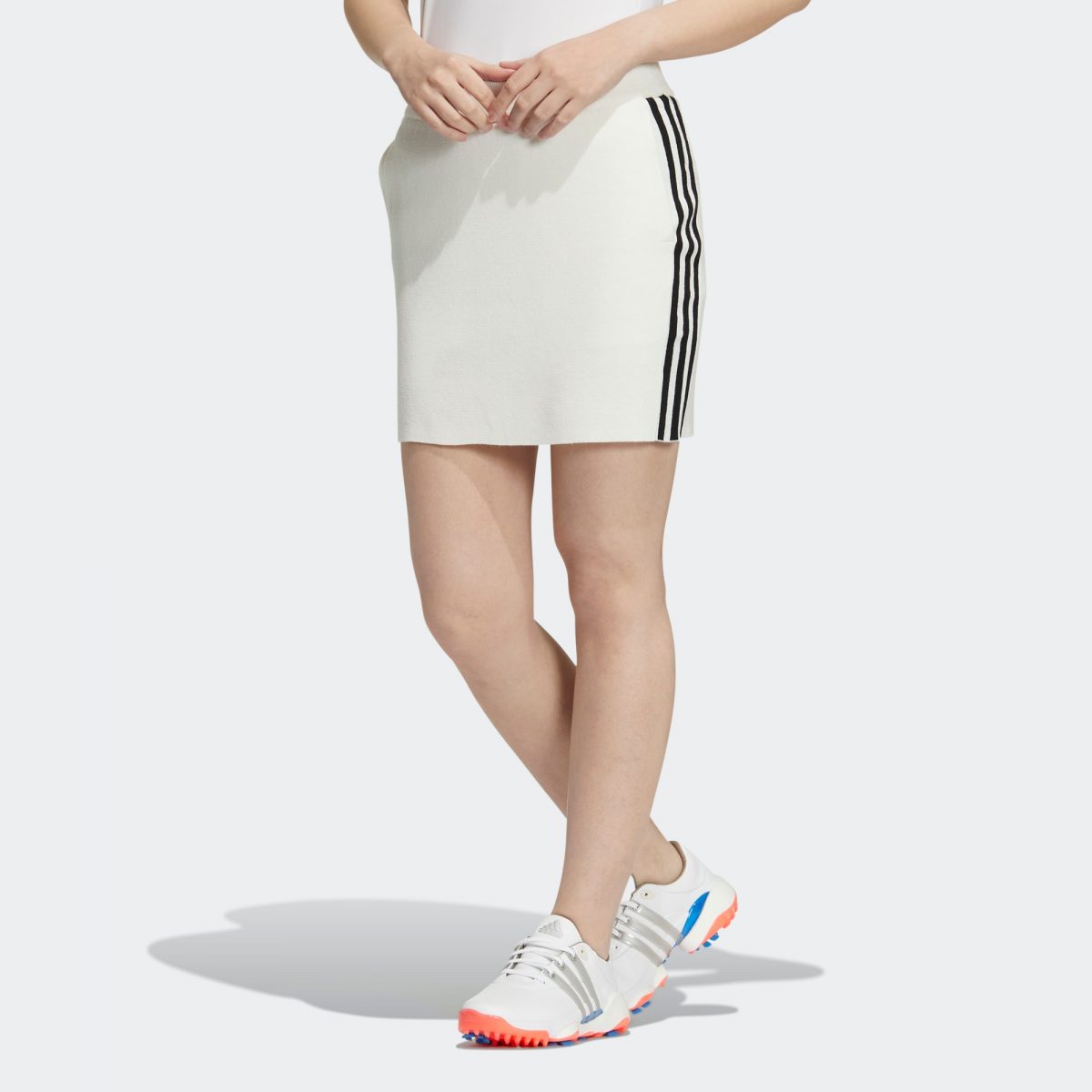 Женская юбка adidas 3-STRIPES SWEATER SKIRT Белая фото