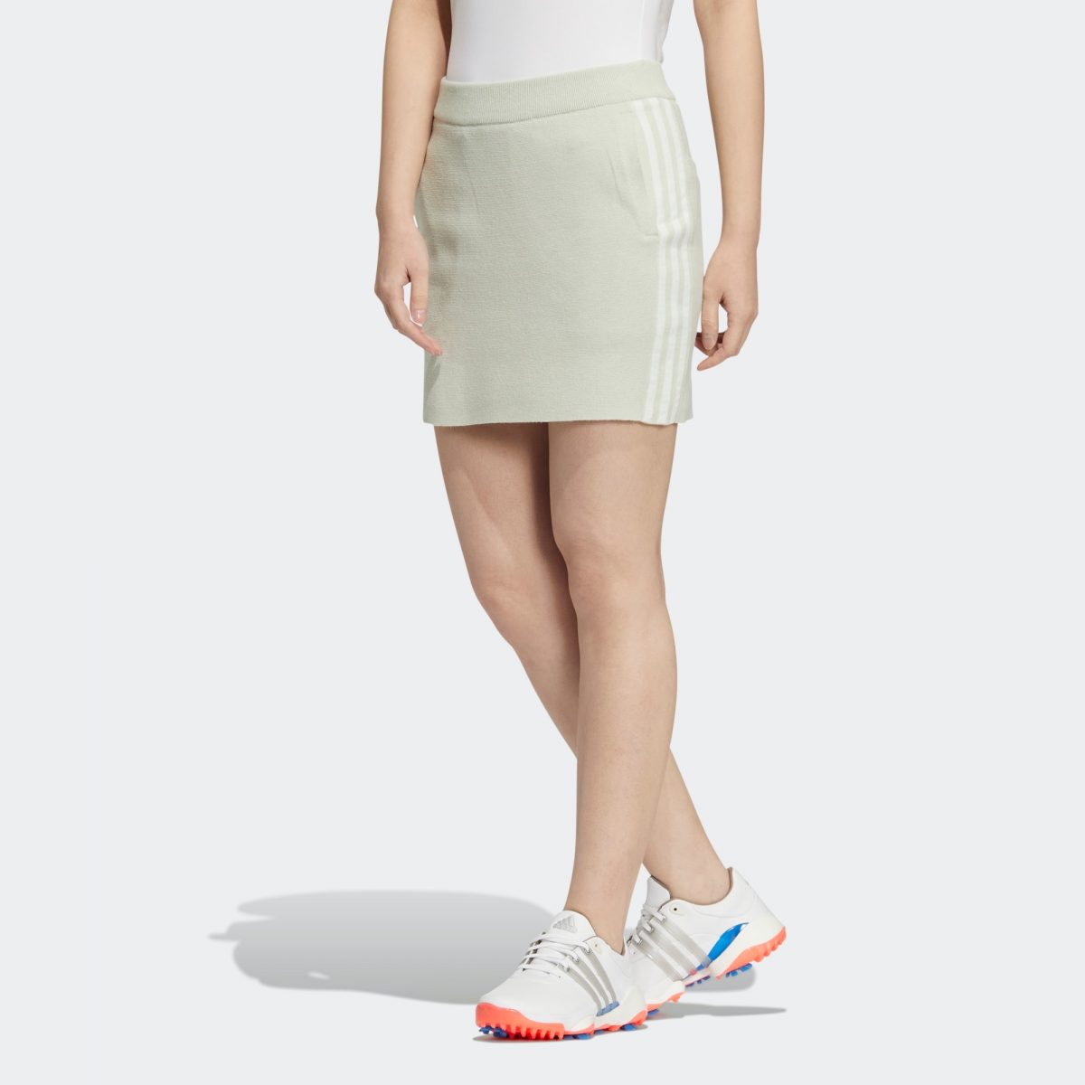 Женская юбка adidas 3-STRIPES SWEATER SKIRT Зеленая фото