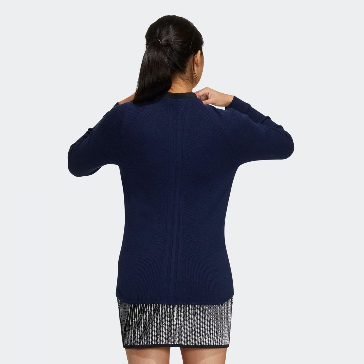 Женский пуловер adidas STATEMENT BLENDED CASHMERE SWEATER Синий фотография