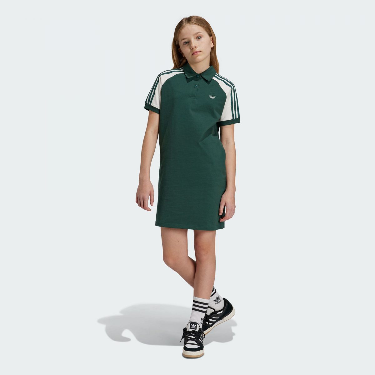 Детская рубашка adidas POLO DRESS WITH COLORBLOCK фото