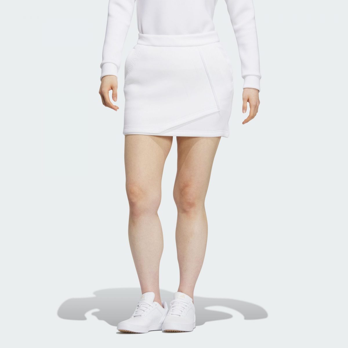 Женская юбка adidas 3D DEBOSSED SPACER KNIT SKIRT Белая фото