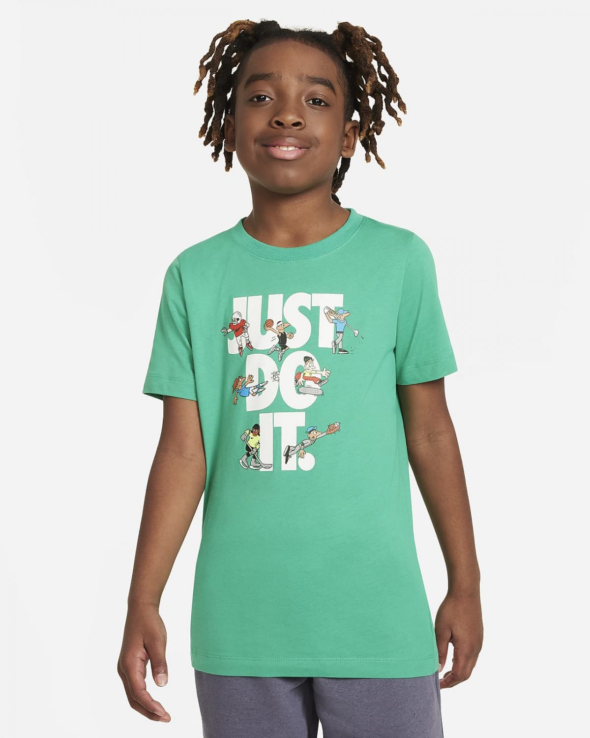Детская футболка Nike Sportswear зеленая фото