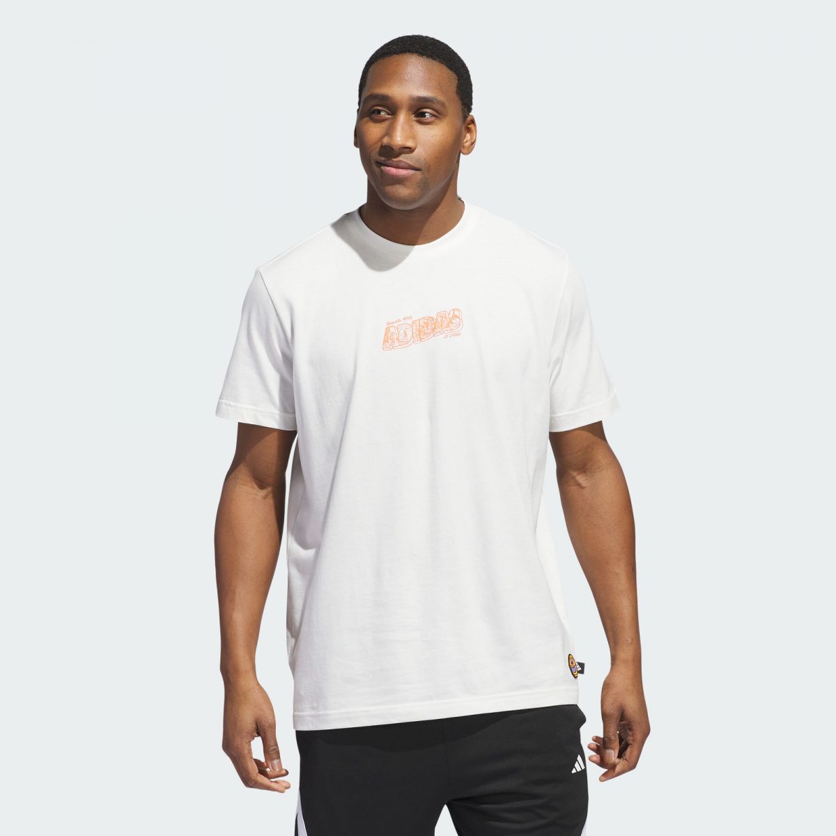 Мужская футболка adidas LIL STRIPE CROSSROADS T-SHIRT Белая фото