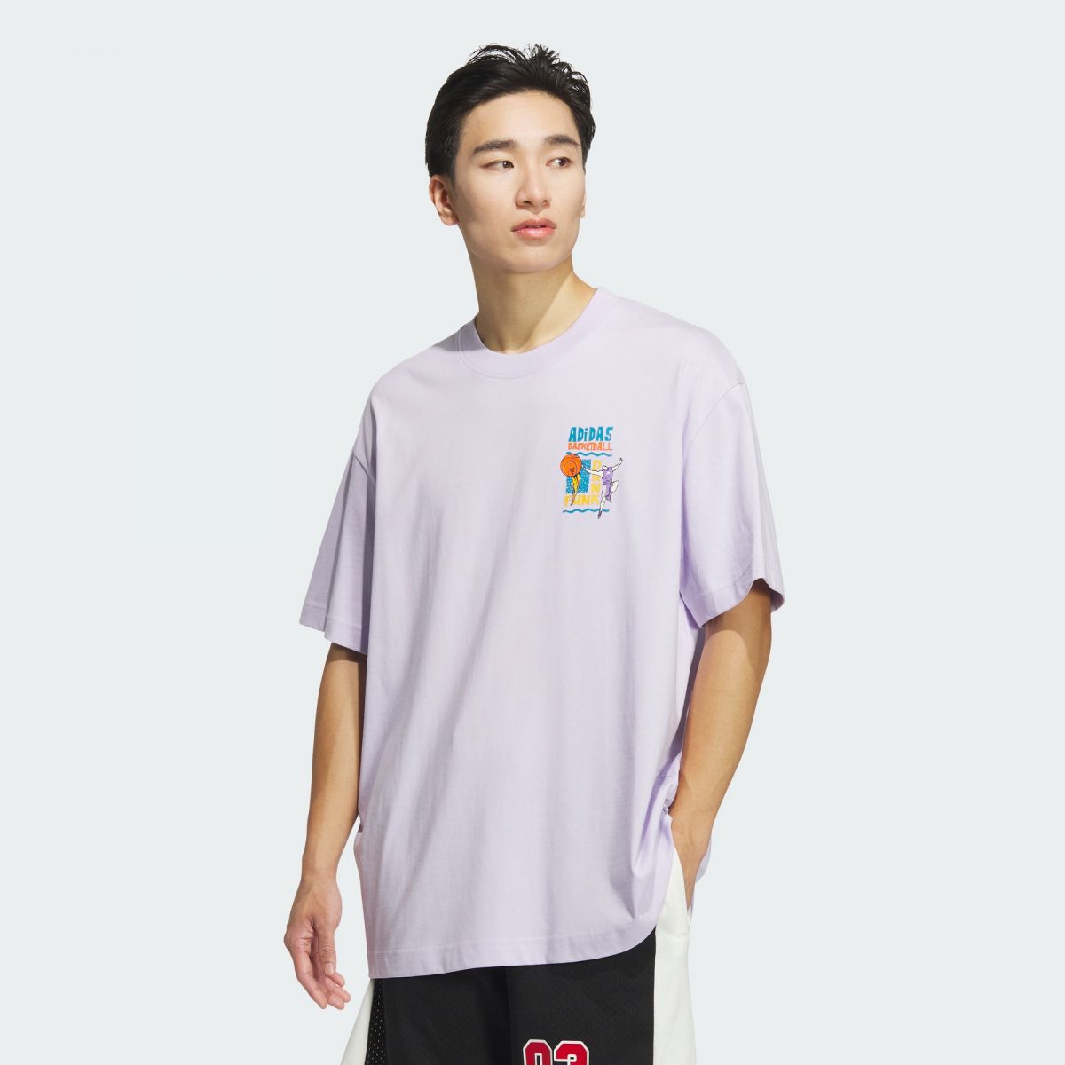 Мужская футболка adidas BB GFXPLAY FD Фиолетовая фото