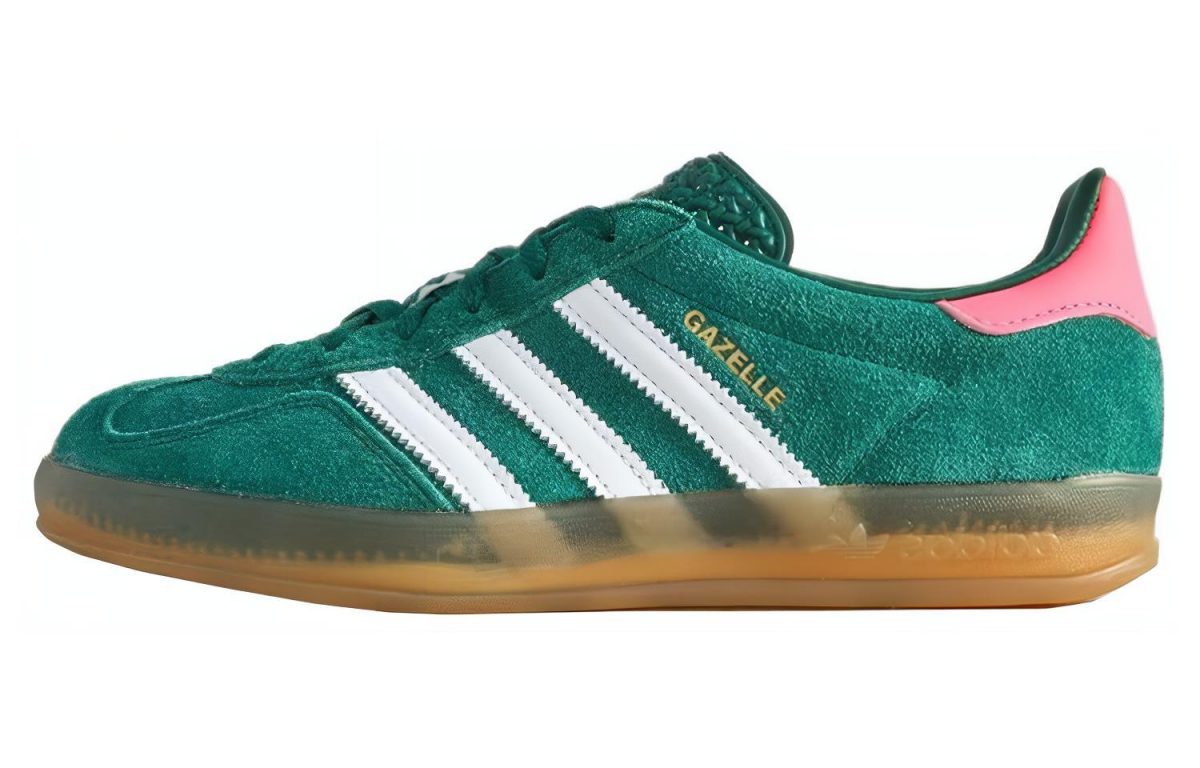 adidas originals Gazelle Indoor leather-trimmed suede фотография